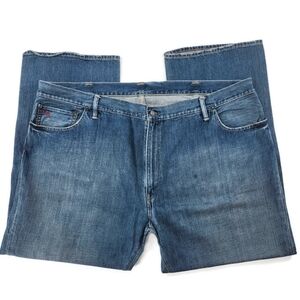 Polo Ralph Lauren Classic 867 100% Cotton Medium Blue Zip-Fly Denim Jeans 48Bx30